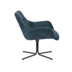 Direct Leverbaar Velvet fauteuil donkerblauw