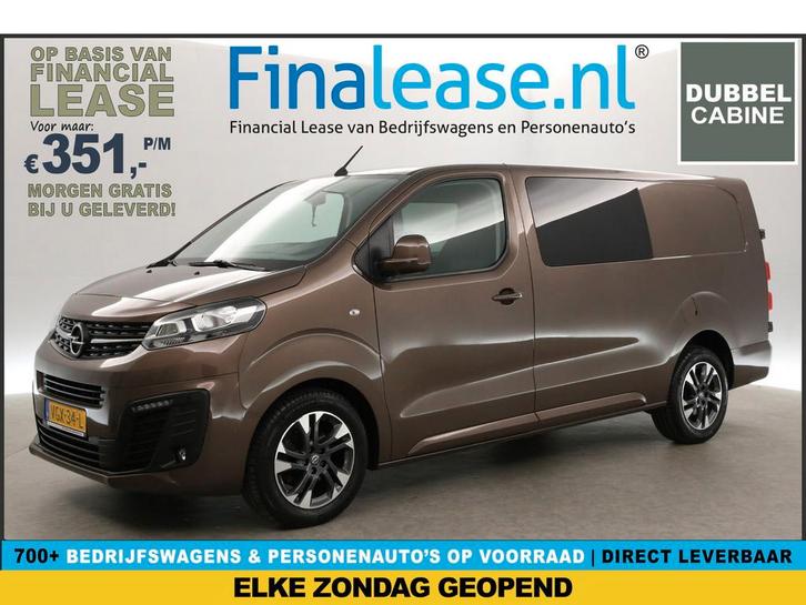Opel Vivaro 2.0 CDTI L3H1 Dubbel Cabine 360° Camera Airco, Auto's, Bestelauto's, Lease, Handgeschakeld, Diesel, Opel, Bruin, Verzenden