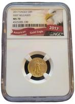 Gouden American Eagle 1/10 oz 2017 NGC MS70 First Releases, Postzegels en Munten, Munten | Amerika, Goud, Losse munt, Verzenden
