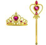 Kroon en staf - Goud met roze, Sieraden, Tassen en Uiterlijk, Kindersieraden, Nieuw, Ophalen of Verzenden