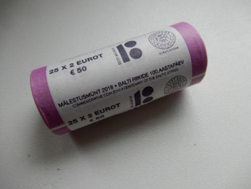 Estland. 2 Euro 2018 Baltic States (25 coins) in roll, Postzegels en Munten, Munten | Europa | Euromunten