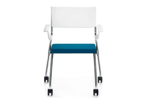 Tweedehands sedus Flip Flap - klapstoel groen, verrijdbaar., Huis en Inrichting, Stoelen, Eén, Gebruikt, Stof, Ophalen of Verzenden