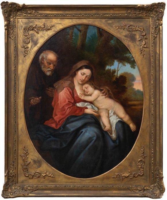 Anthony Van Dyck (1599-1641), Naar - Rest during the Flight, Antiek en Kunst, Kunst | Schilderijen | Klassiek