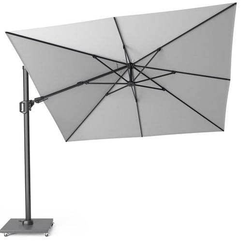 Challenger T2 zweefparasol 300x300 cm lichtgrijs, Tuin en Terras, Parasols, Nieuw, Ophalen of Verzenden