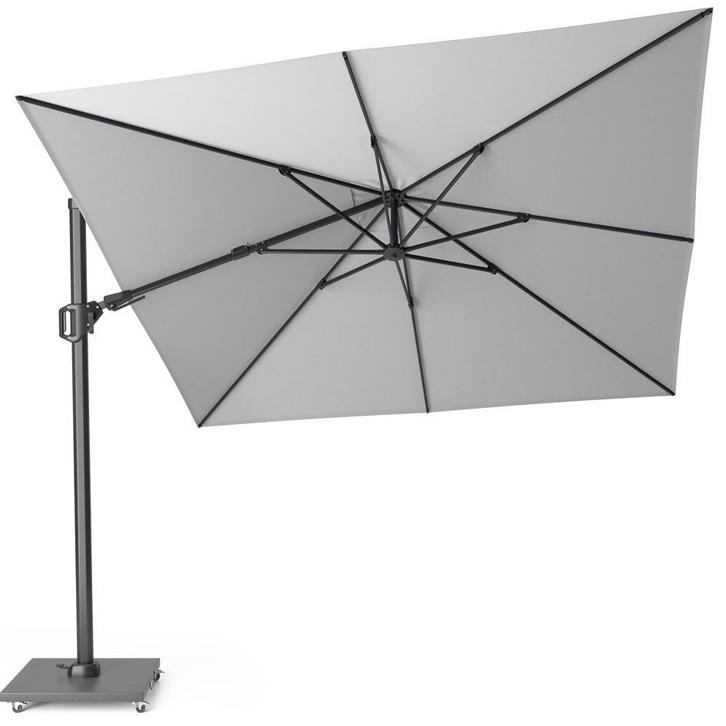 Challenger T2 zweefparasol 300x300 cm lichtgrijs, Tuin en Terras, Parasols, Nieuw, Ophalen of Verzenden
