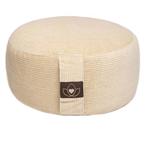 Meditatiekussen eco rib sand rond - Lotus, Verzenden, Nieuw