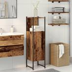 vidaXL Badkamerkast 33x33x120,5 cm bewerkt hout oud, Verzenden, Nieuw