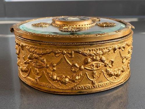 Doos - Brons, Messing - Byouteriedoos, Antiek en Kunst, Antiek | Overige Antiek