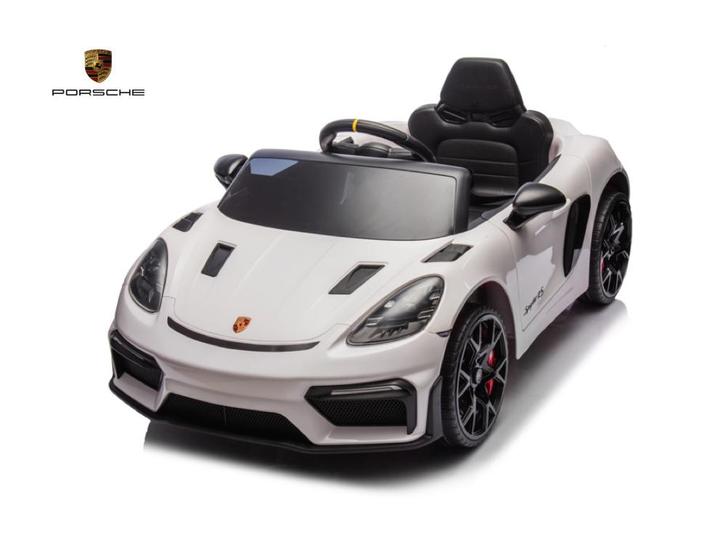 Porsche Spyder RS, 12 volt Kinder Accu Auto, rubberen banden, Kinderen en Baby's, Speelgoed | Buiten | Accuvoertuigen, Nieuw, Ophalen of Verzenden