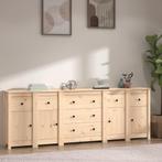 vidaXL Dressoir 230x35x80 cm massief grenenhout, Minder dan 50 cm, Verzenden, Nieuw, Grenenhout