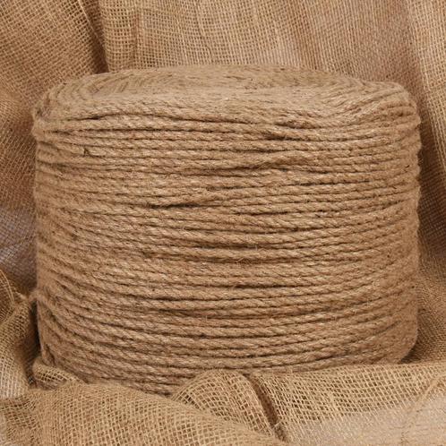 vidaXL Touw 50 m lang 6 mm dik jute, Doe-het-zelf en Verbouw, IJzerwaren en Bevestigingsmiddelen, Nieuw, Verzenden