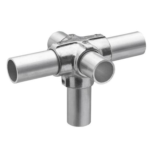 Buiskoppeling T-stuk Zij-uitgang Ø 48 mm Aluminium, Doe-het-zelf en Verbouw, IJzerwaren en Bevestigingsmiddelen, Nieuw, Verzenden
