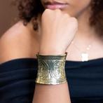 Afrikaanse stijl Bangle armband sieraad - Infinity - Goud, Sieraden, Tassen en Uiterlijk, Ophalen of Verzenden, Nieuw