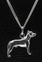 Zilveren Argentijnse dog oren gecoupeerd ketting hanger -..., Verzenden, Nieuw