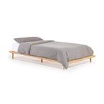 *WOONWINKEL* Kave Home Anielle Bedframe Zonder Hoofdbord Hou, Verzenden, Nieuw, Bruin
