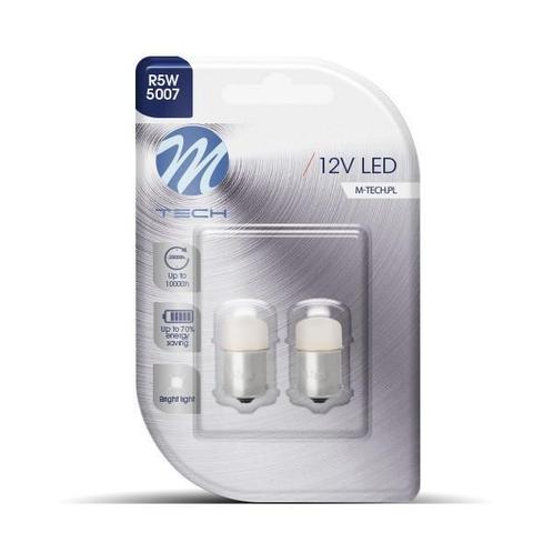 M-Tech LED BA15s / R5W/R10W 12V - Basic 9x Led diode - Geel, Auto diversen, Tuning en Styling, Ophalen of Verzenden
