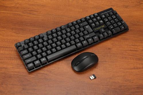 T-WOLF TF100 | Draadloze muis & keyboard set | 1600 DPI |, Computers en Software, Laptop-opladers, Nieuw, Ophalen of Verzenden