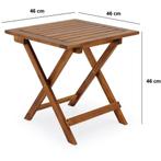 Tuintafel geolied acaciahout 46x46cm inklapbaar (Tafels), Verzenden, Nieuw