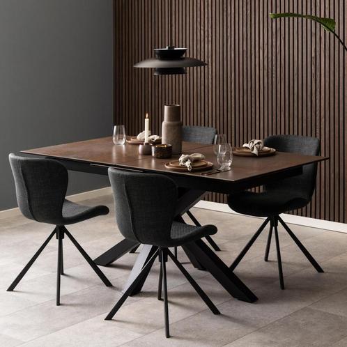 *WOONWINKEL* Keramisch Bruin Uitschuifbare Eettafel, Huis en Inrichting, Tafels | Eettafels, Nieuw, Verzenden