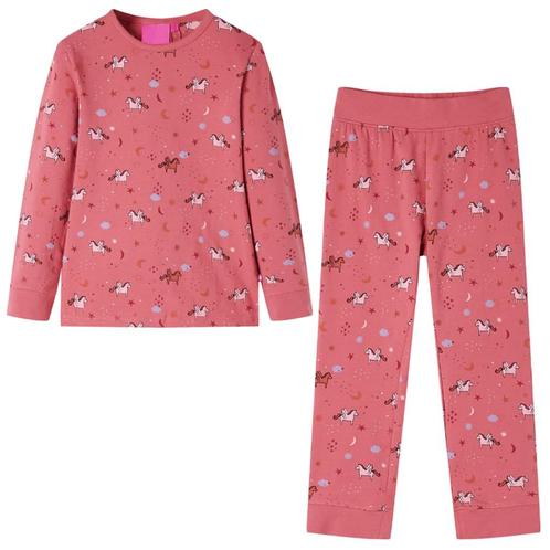 vidaXL Kinderpyjama met lange mouwen 140 oudroze, Kinderen en Baby's, Kinderkleding | Overige, Nieuw, Verzenden