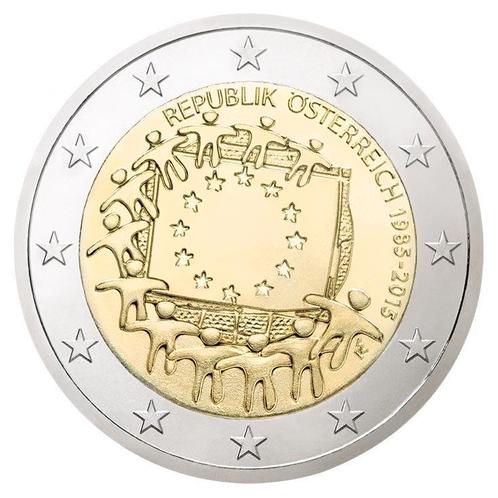 Oostenrijk 2 Euro Europese Vlag 2015., Postzegels en Munten, Munten | Europa | Euromunten, Verzenden