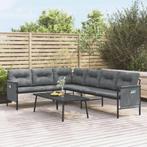 vidaXL 2-delige Loungeset staal antracietkleurig, Tuin en Terras, Tuinsets en Loungesets, Verzenden, Nieuw, Rvs, Loungeset
