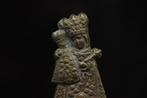 Middeleeuws Gothic - Bronzen versierde wijwatervaat Relikwie, Antiek en Kunst