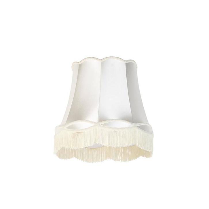 Zijden lampenkap creme 45/30/44 - Granny, Huis en Inrichting, Lampen | Lampenkappen, 25 tot 50 cm, Rond, Crème, Nieuw