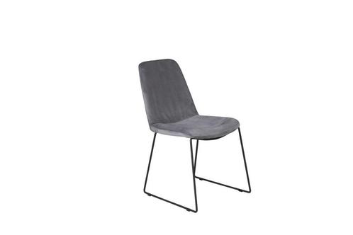 Eetkamerstoel - Elvira - Grijs - Fluweel - Jörn, Huis en Inrichting, Stoelen, Verzenden