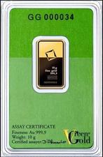 10 gram - Goud .999 - Valcambi Green Gold - Verzegeld en met