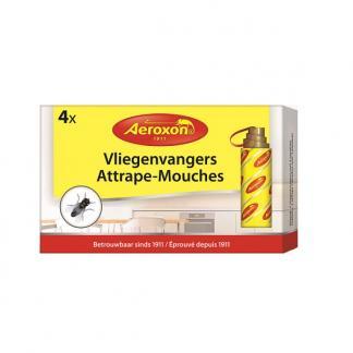 Vliegen plakstrip | Aeroxon | 4 stuks (Ecologisch, Gifvrij), Dieren en Toebehoren, Overige Dieren-accessoires, Nieuw, Verzenden
