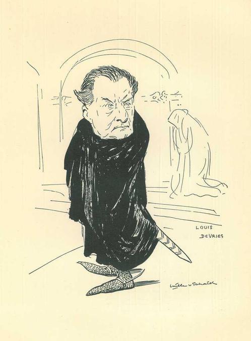 Portrait of Louis de Vries, Antiek en Kunst, Kunst | Etsen en Gravures