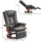 TRUUSK Relaxstoel TV-stoel Met Ligfunctie, Draaibare Relaxst, Huis en Inrichting, Fauteuils, Verzenden, Nieuw