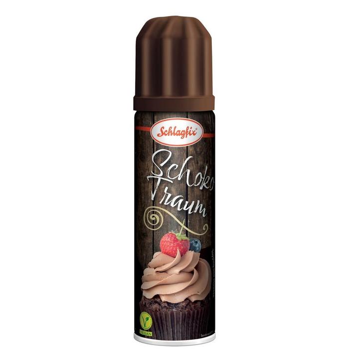 Schlagfix Plantaardige Chocolade Slagroom Spuitbus 200ml, Hobby en Vrije tijd, Taarten en Cupcakes maken, Nieuw, Verzenden