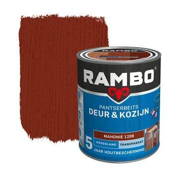 Rambo Pantserbeits Deur & Kozijn Transparant Mahonie 2.25L, Doe-het-zelf en Verbouw, Verf, Beits en Lak, Beits, Nieuw, Minder dan 5 liter