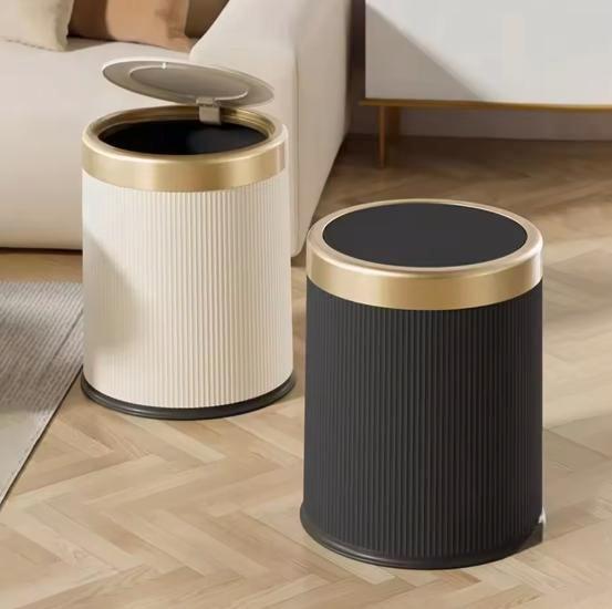 Moderne Drukprullenbak met Deksel – Luxe en Met Binnenemmer, Huis en Inrichting, Woonaccessoires | Prullenbakken, Nieuw, Verzenden