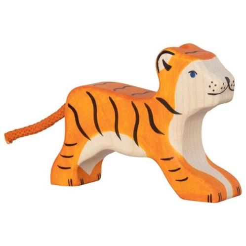 Tijger rennend - 7,5 cm - Holztiger, Kinderen en Baby's, Speelgoed | Overig