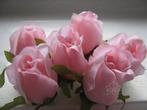 Zijden Roosjes Pink Roze 5-6 cm 10 stuks, Ophalen of Verzenden, Nieuw