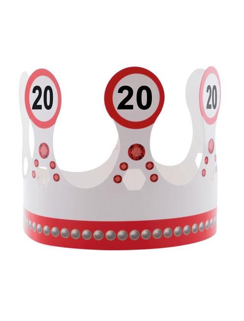 Kroon 20 jaar Verkeersbord, Kleding | Dames, Carnavalskleding en Feestkleding, Nieuw, Ophalen of Verzenden
