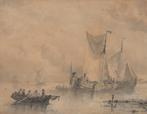Albert van Beest (1820-1860), Vissersschepen in kalm water