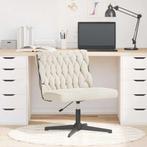vidaXL Bureaustoel crèmekleurig wolachtige stof, Huis en Inrichting, Stoelen, Verzenden, Nieuw