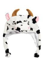 Muts Flappen Zwart Witte Koe Laplander met Oortjes Wit Stier, Ophalen of Verzenden, Nieuw