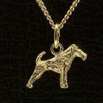 Gouden Fox Terrier draadhaar ketting hanger - klein, Verzenden, Nieuw