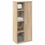 vidaXL Badkamerkast met rolhouder 39x22x90 cm sonoma, Verzenden, Nieuw, (Half)hoge kast