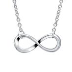 Fako Bijoux - Ketting - Infinity - Classic - Zilverkleurig, Verzenden, Nieuw