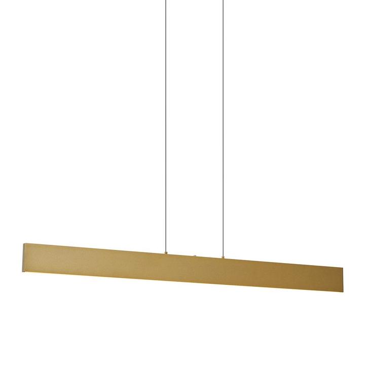 Moderne hanglamp messing incl. LED 3-staps dimbaar easylift, Huis en Inrichting, Lampen | Hanglampen, Nieuw, Kunststof, 75 cm of meer