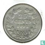 Nederland 25 cents 1895 (type 2), Postzegels en Munten, Munten | Nederland, Verzenden, 5 cent, Losse munt, Goud