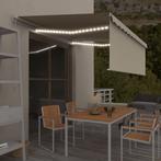 vidaXL Luifel handmatig uittrekbaar met rolgordijn en LED, Verzenden, Nieuw