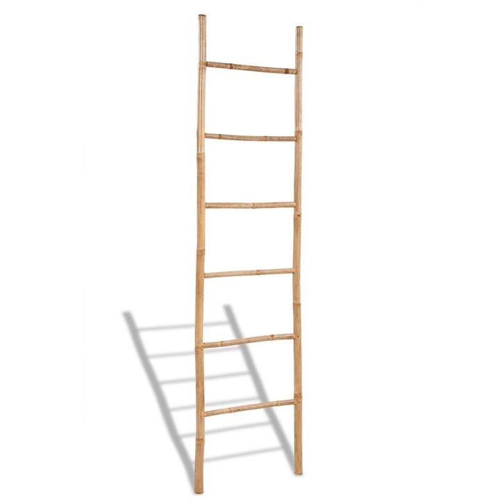 vidaXL Handdoekenladder met 6 sporten bamboe, Huis en Inrichting, Badkamer | Badtextiel en Accessoires, Bruin, Nieuw, Verzenden