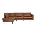 *WOONWINKEL* BePureHome Rodeo Hoekbank Eco Leer Links Cognac, Huis en Inrichting, Nieuw, Verzenden